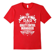 Mens Dad and QUALITY CONTROL MANAGER - Father's Day Gift Shirts