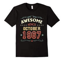 Awesome Since October 1967 T-Shirt Funny 50th Birthday Tee