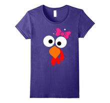 Funny Pink Bow TURKEY FACE SHIRT for Girls Thanksgiving Tee