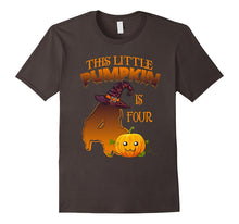 4 Years Old 4th Birthday Tshirt - Halloween Little Pumpkin