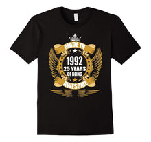 25th Birthday Gift Idea 25 Year Old Boy Girl Shirt 1922