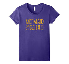 Mermaid Squad. Mermaid Lovers Gold T-Shirt.