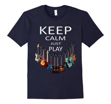 Keep Calm Just Play Guitar T-Shirt Musician Tee