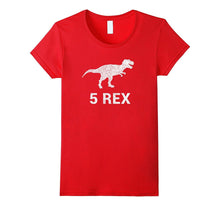 5th Birthday Gift Funny T Rex Dinosaur Shirt 5 Year Old