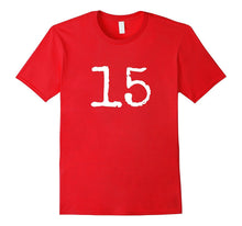 Number 15 T-Shirt Bright Colors for Kids & Adults
