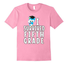 I Survived Fifth Grade T-Shirt Graduation Kids Owl Grad Shir