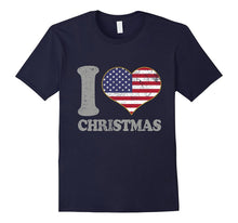 Christmas T Shirt American Flag Tee Vintage Men Women Youth