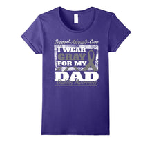 I Wear Gray for My Dad Diabetes Awareness Shirt Ribbon