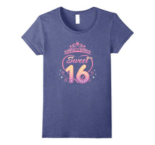 16th Birthday Shirt Gift Daughter Sweet Sixteen Tiara Heart