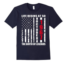 Mens October 1967 the Birth of Legends 50th Birthday Idea T-Shirt