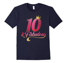 10th Birthday Queen Fabulous 10 Years Old T-Shirt