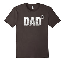 Mens Dad Cubed - Father to Three Kids Distressed T-Shirt