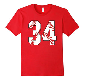 #34 Baseball Laces Baseball Mom Jersey Love Baseball T-Shirt