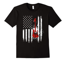 Bass Guitar American Flag T-Shirt - Bass Guitar T-Shirt