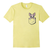 Adorable Little Sphynx Cat in the Pocket T-Shirt
