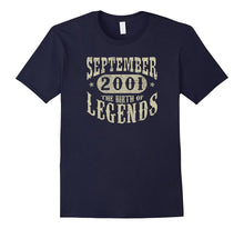 16 Years 16th Birthday September 2001 Birth of Legend TShirt
