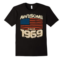 Awesome Since 1969 American Flag 48th Birthday 48 Years Old