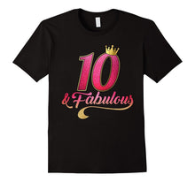 10th Birthday Queen Fabulous 10 Years Old T-Shirt