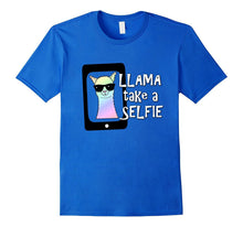 Llama Take a Selfie T-Shirt Funny Animal Tee Kids Women Men