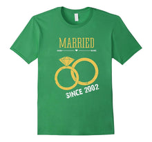 15th Wedding Anniversary Gift T-Shirt Married Since 2002