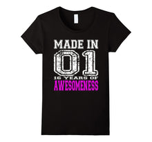 16th Birthday Gift Shirt Made in 01 16 Years of Awesomeness
