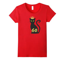Black Cat 60th Birthday Gift for Ladies T-Shirt
