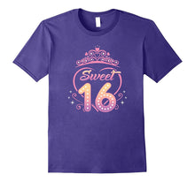 16th Birthday Shirt Gift Daughter Sweet Sixteen Tiara Heart