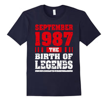 30 Years Old the Birth of Legends 1987 30th Birthday T Shirt