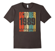 Retro October 1989 T-Shirt 28 Yrs Old Bday 28th Birthday Tee