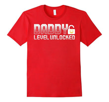 Mens Mens Daddy Level Unlocked T-Shirt Funny Dad Game Geek Gift