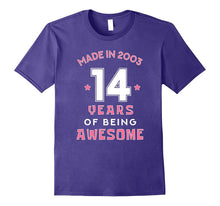 Made in 2003 Awesome Cute T-Shirt Funny 14th Birthday Gift