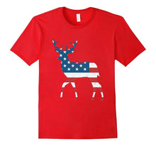 Deer Antlers American Flag USA Hunting Fishing T Shirt