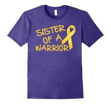 Sister of a Warrior Childhood Cancer Awareness T-Shirt