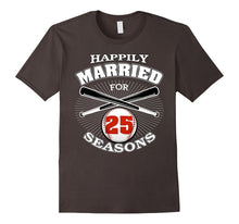 25th Wedding Anniversary T-Shirt Baseball Couple Gift Shirt