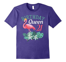 21st Birthday Queen Pink Flamingo Fancy Birthday T-Shirts
