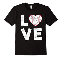 Baseball Softball Love Heart T Shirt for Mom, Dad or Team