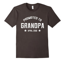 Mens Promoted to Grandpa April 2018 T-Shirt New Grandpa Gift