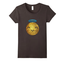 Emoji Shirt - Glitter Angel Face With Halo Emoji T Shirt