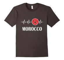 Soccer Heartbeat T-Shirt I Love Morroco Flag Futbol Shirt