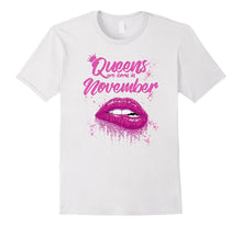 Queens Are Born in November Birthday T-Shirt for Black Women