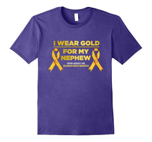 I Wear Gold for My Nephew Childhood Cancer Awareness T-Shirt