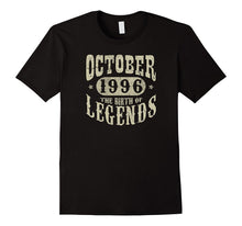 21 Years 21st Birthday October 1996 Birth of Legend T-Shirt