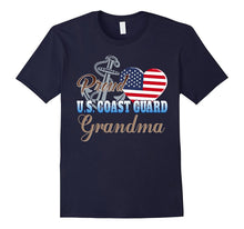 Proud U.S. Coast Guard Grandma Patriotic Heart T Shirt