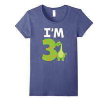 I'm 3 Three 3rd Birthday T-Shirt Kids 3 Year Old Dinosaur