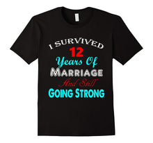 12th Wedding Anniversary Tshirt Marriage Husband Wife Couple