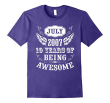 10 Years of Being Awesome Birthday Tee July 2007 Shirt Kids
