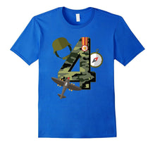 4th Birthday Camouflage Hero Army Soldier T-Shirt
