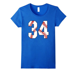 #34 Baseball Laces Baseball Mom Jersey Love Baseball T-Shirt