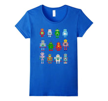 Robot T-Shirt Robotics Retro Team 12 Toy Fun Eng AI Nerd Tee