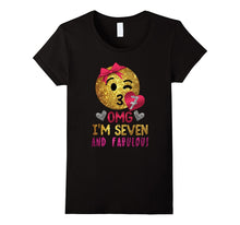 Girls 7th Birthday Emoji Gift - OMG! I'm Seven and Fabulous